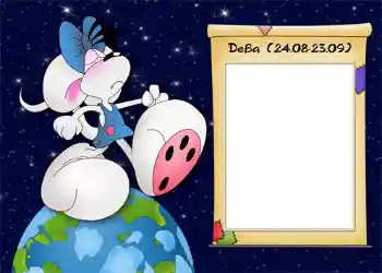 Nuotraukų efektas iš kategorijos Zodiako ženklai № 931. Užrašas ant rėmelio: Дева.